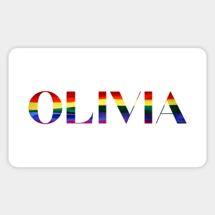 Olivia Rainbow Text Sticker